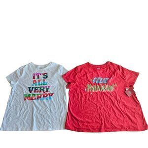 Wondershop womens Sz 2X XXL Christmas 2 pajama top bundle